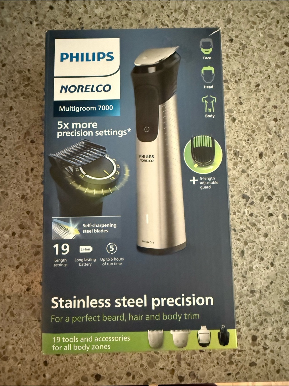 Philips Norelco Multigroom 7000 Stainless Silver and Black Trimmer